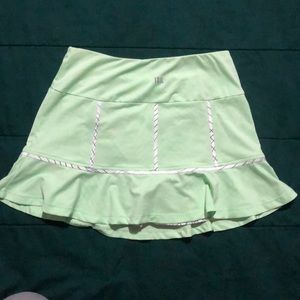Mint green mini skirt